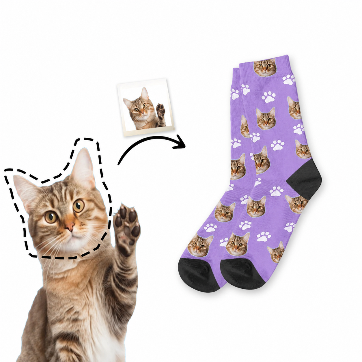 Personalisierte Miau-Socken