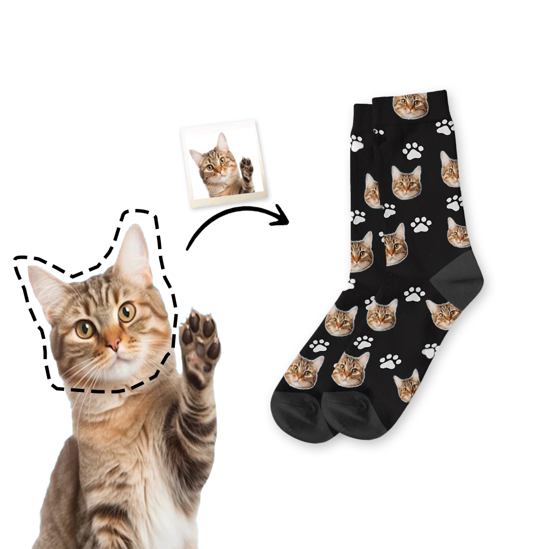 Personalisierte Miau-Socken