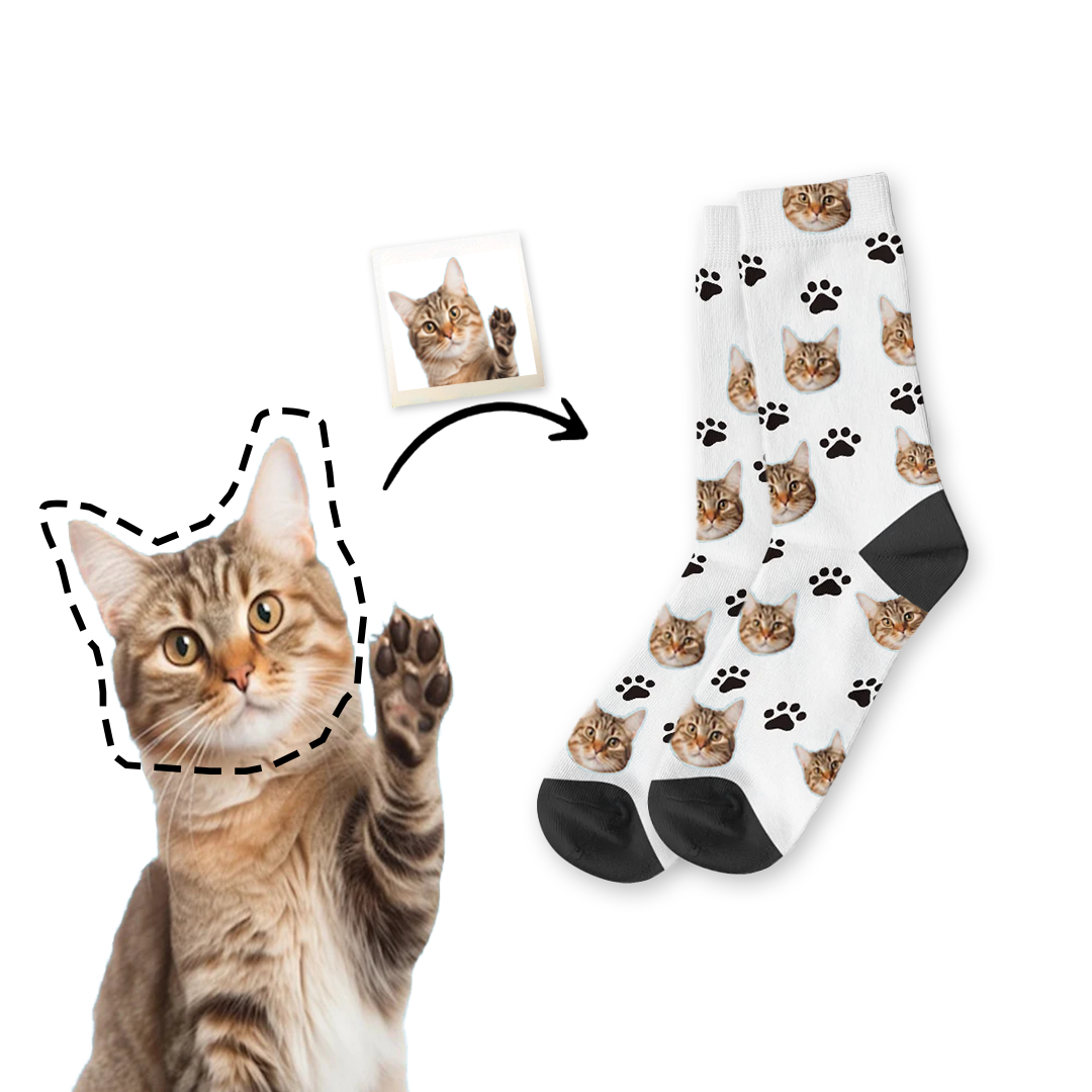 Personalisierte Miau-Socken