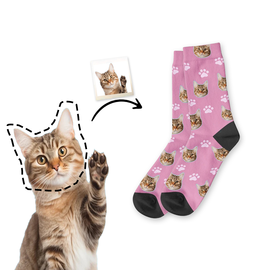 Personalisierte Miau-Socken