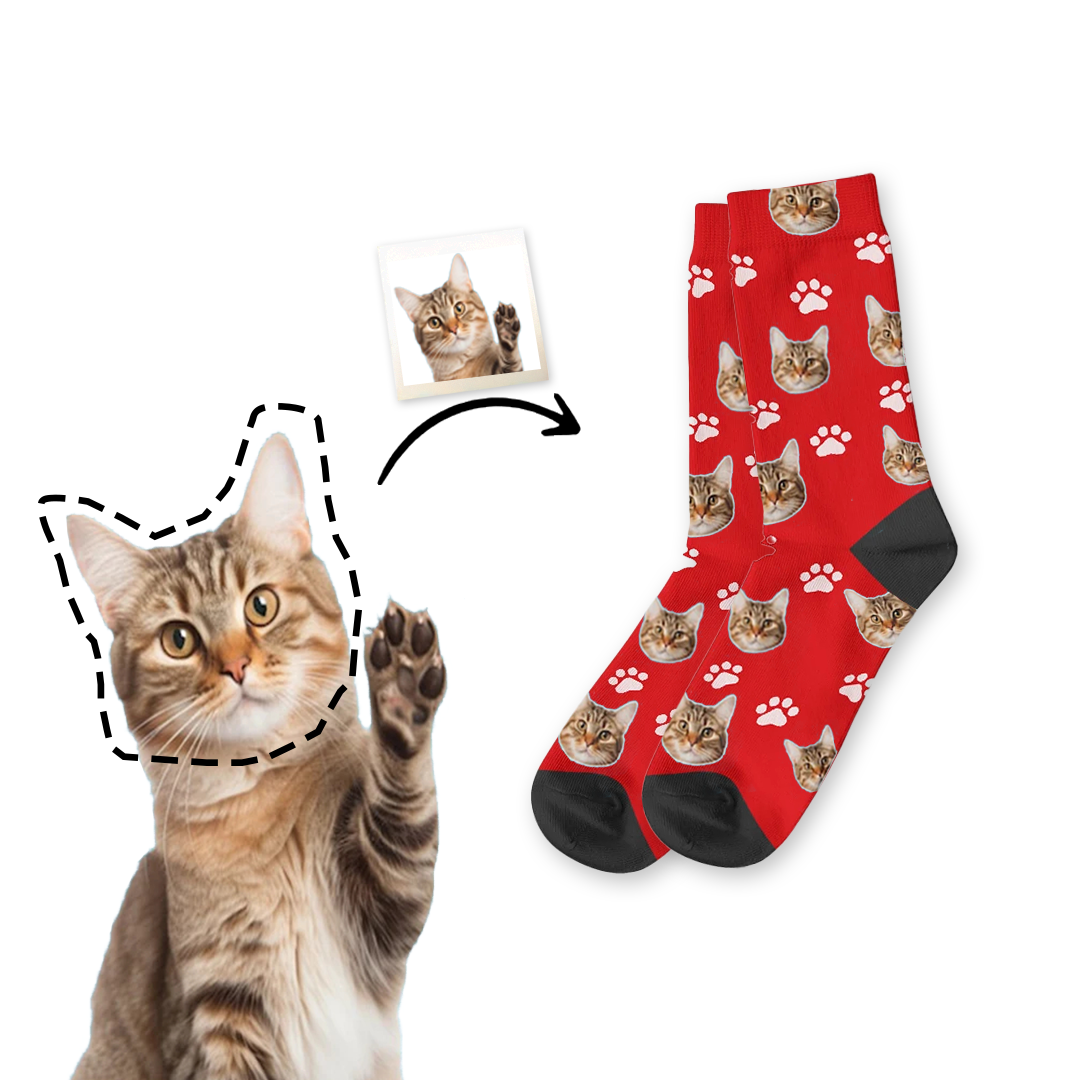 Personalisierte Miau-Socken