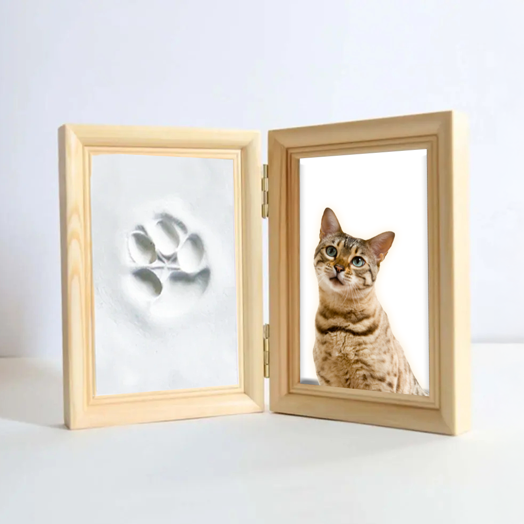 Einzigartiger Miau-Pfotenabdruck-Rahmen
